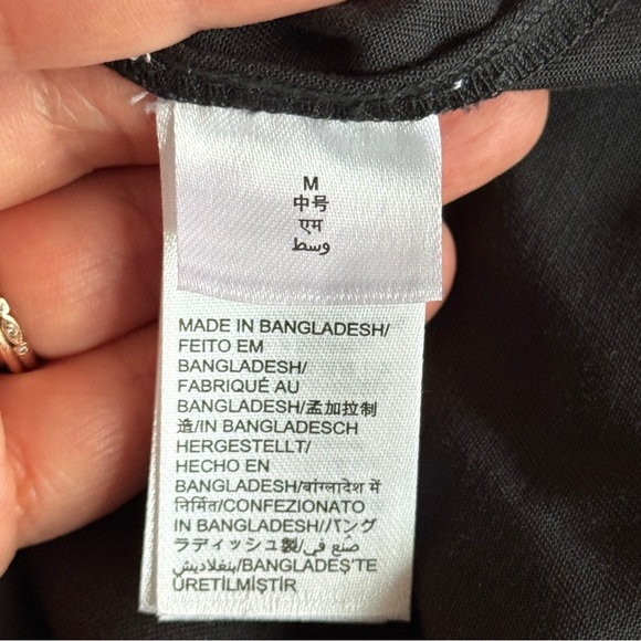 NWT Paola Alberdi and the drop black mini dress puff sleeve faux wrap size M - Picture 7 of 11